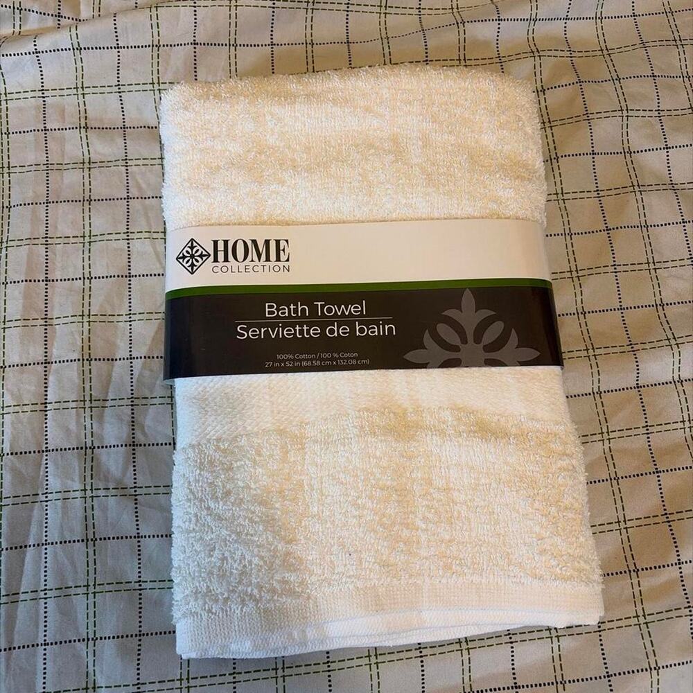 White Bath Towel
